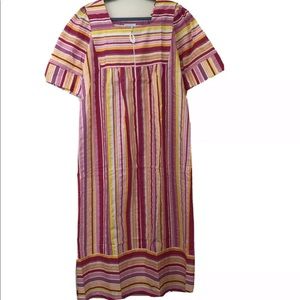 Cozee Corner Women’s  Zip Robe Dress Pink L New